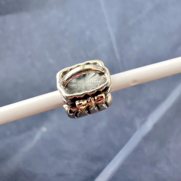 RETIRED Pandora Purse Handbag Charm with 14k bow - Picture 9 of 13